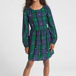 Gap Kids Sarah Jessica Parker Plaid Green Blue Dress Medium